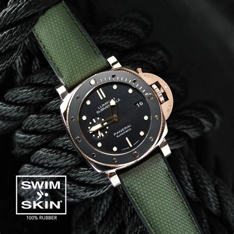 panerai rubber strap green|original panerai rubber strap.